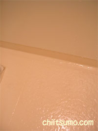 お酢と重曹で掃除した浴室の壁と床